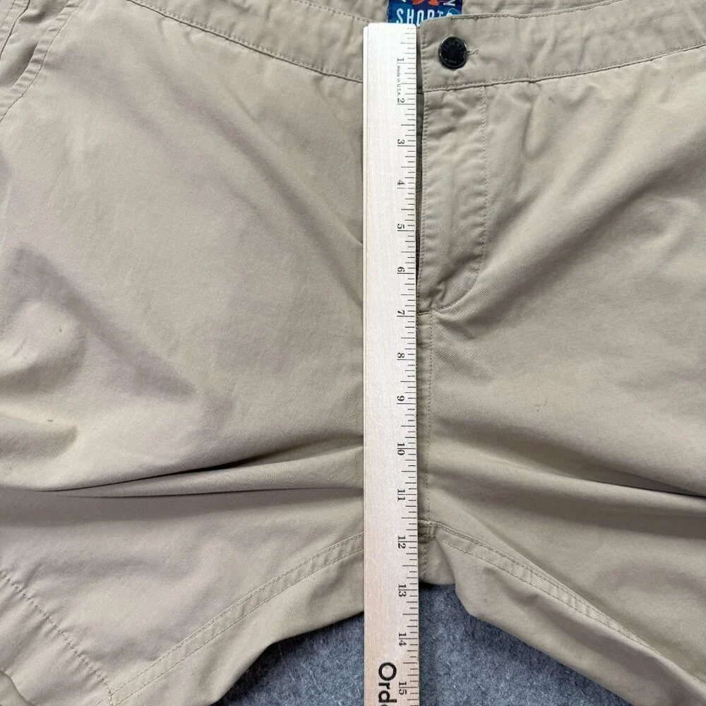 Faherty All Day Shorts Drawstring Men 36 Beige Stretch 9